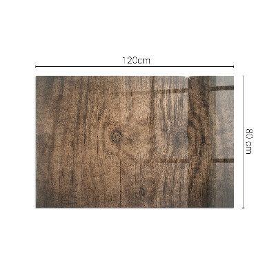 Base de vidro decorativa para lareira Padrão de madeira natural