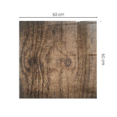 Base de vidro decorativa para lareira Padrão de madeira natural