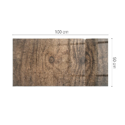 Base de vidro decorativa para lareira Padrão de madeira natural