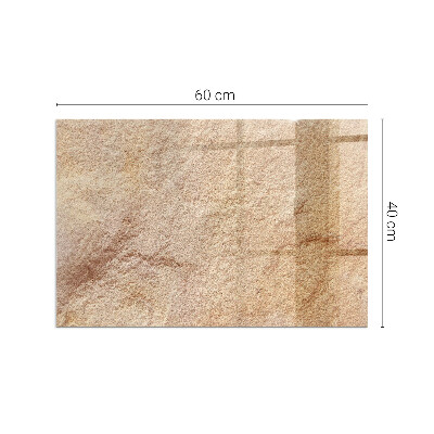 Base de vidro para lareira retangular Textura de pedra natural