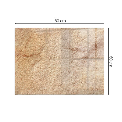 Base de vidro para lareira retangular Textura de pedra natural