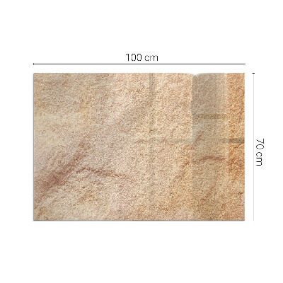 Base de vidro para lareira retangular Textura de pedra natural