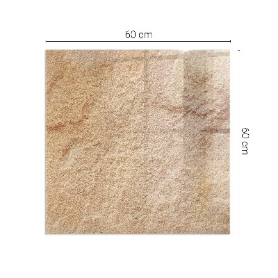 Base de vidro para lareira retangular Textura de pedra natural