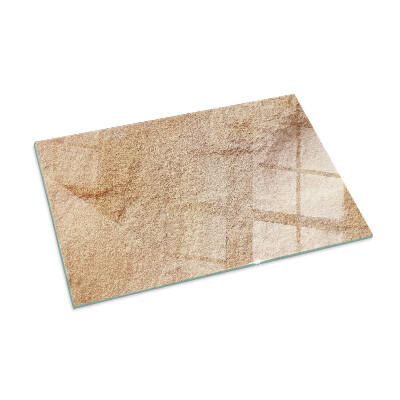 Base de vidro para lareira retangular Textura de pedra natural