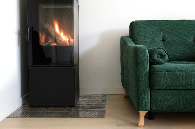 Base de vidro decorativa para lareira Padrão de folha perfurada