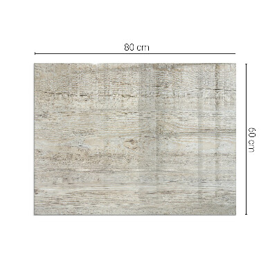 Base de vidro para lareira retangular Textura de madeira clara