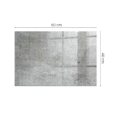 Base de vidro decorativa para lareira Textura de concreto bruto