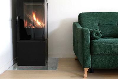 Base de vidro decorativa para lareira Textura de concreto bruto