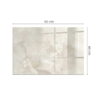 Base de vidro para lareira retangular Padrão de mármore natural