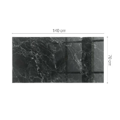 Base de vidro decorativa para lareira Padrão de mármore elegante