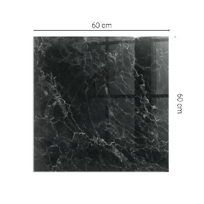 Base de vidro decorativa para lareira Padrão de mármore elegante