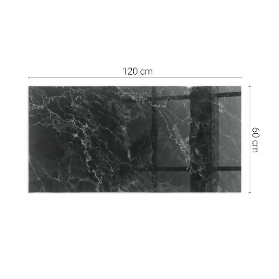 Base de vidro decorativa para lareira Padrão de mármore elegante