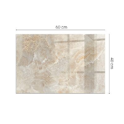 Base de vidro para lareira retangular Padrão de pedra natural