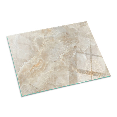 Base de vidro para lareira retangular Padrão de pedra natural