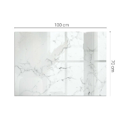 Base de vidro decorativa para lareira Padrão de mármore com veios