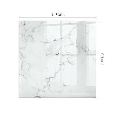 Base de vidro decorativa para lareira Padrão de mármore com veios