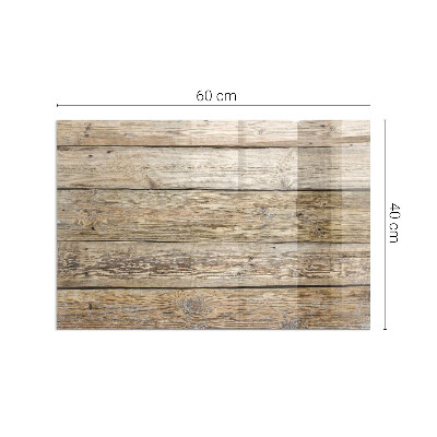 Base de vidro para lareira retangular Textura de tábuas de madeira