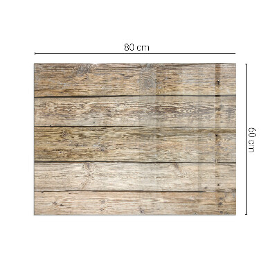 Base de vidro para lareira retangular Textura de tábuas de madeira