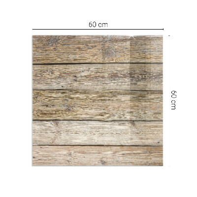 Base de vidro para lareira retangular Textura de tábuas de madeira