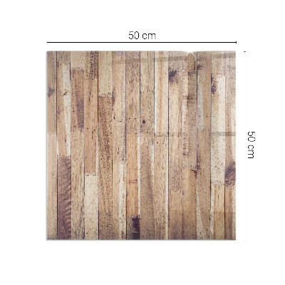 Base de vidro decorativa para lareira Placa de madeira no layout