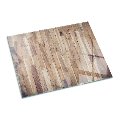 Base de vidro decorativa para lareira Placa de madeira no layout