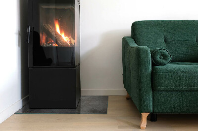 Base de vidro para lareira retangular Textura de superfície bruta