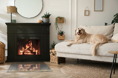 Base de vidro decorativa para lareira Padrão de textura abstrata