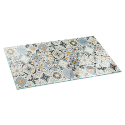 Base de vidro para lareira retangular Padrões de mosaico em azulejos