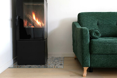 Base de vidro para lareira retangular Padrões de mosaico em azulejos