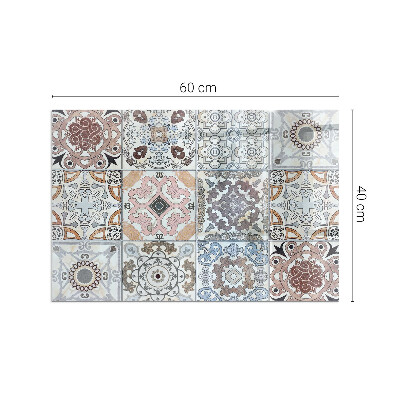 Base de vidro para lareira retangular Padrões de mosaico em azulejos