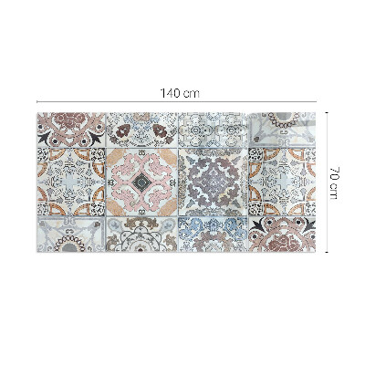 Base de vidro para lareira retangular Padrões de mosaico em azulejos