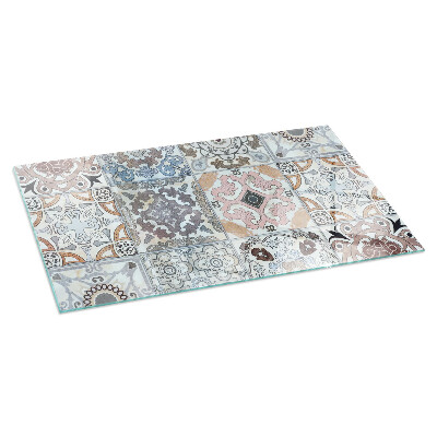 Base de vidro para lareira retangular Padrões de mosaico em azulejos