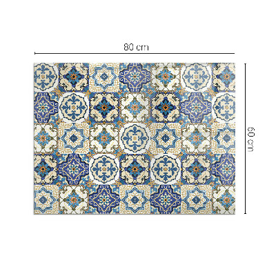 Base de vidro decorativa para lareira Padrão de mosaico com flores