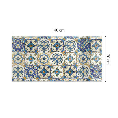 Base de vidro decorativa para lareira Padrão de mosaico com flores