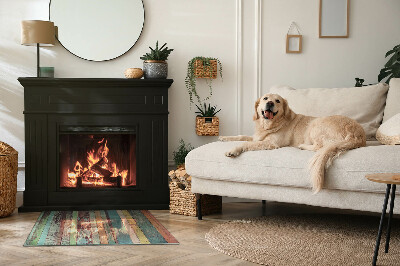 Base de vidro para lareira retangular Placas em diferentes tons