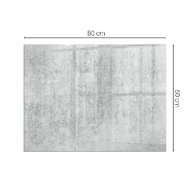 Base de vidro decorativa para lareira Textura de concreto bruto