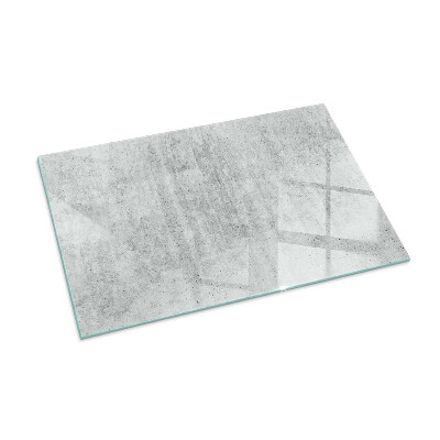 Base de vidro decorativa para lareira Textura de concreto bruto