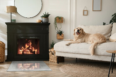 Base de vidro decorativa para lareira Textura de concreto bruto