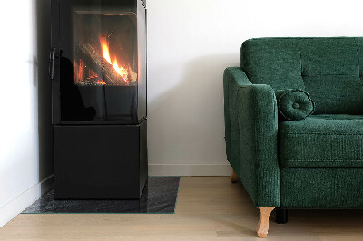 Base de vidro para lareira retangular Textura da superfície da pedra