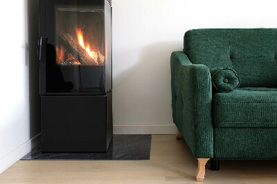 Base de vidro para lareira retangular Textura da superfície da pedra