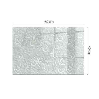 Base de vidro para lareira retangular Padrão de planta elegante