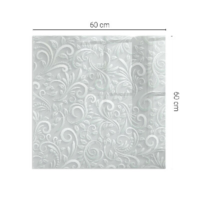 Base de vidro para lareira retangular Padrão de planta elegante