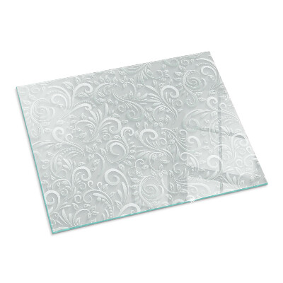 Base de vidro para lareira retangular Padrão de planta elegante