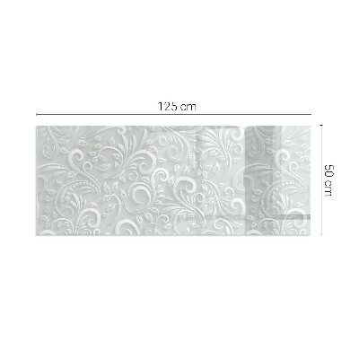 Base de vidro para lareira retangular Padrão de planta elegante