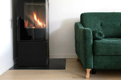 Base de vidro para lareira retangular Textura da superfície da pedra