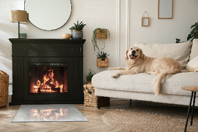 Base de vidro decorativa para lareira Padrão geométrico abstrato