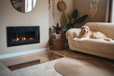 Base de vidro para lareira retangular Textura de ferrugem no fundo