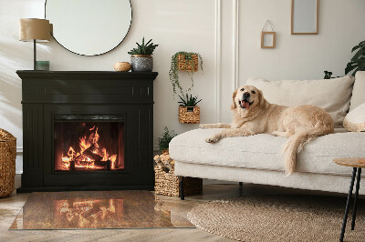 Base de vidro para lareira retangular Textura de ferrugem no fundo