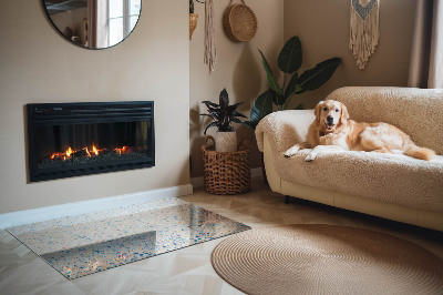 Base de vidro decorativa para lareira Padrão de textura abstrata