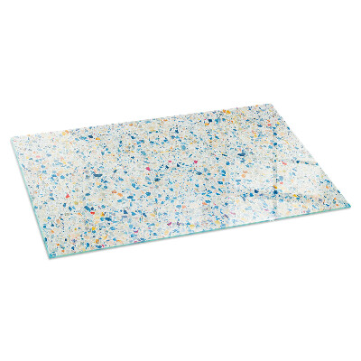 Base de vidro decorativa para lareira Padrão de textura abstrata